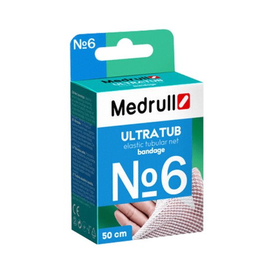 Бинт медичний сiтчатий еластичний Medrull Ultratub №6, розмiр 5,8см x 50 cм